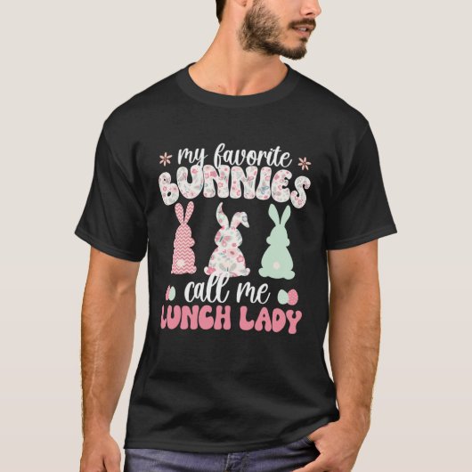 Lunch Lady Easter Bunny Lunch Ladies Easter Day T-shirt (Voorkant)