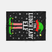 Lunch Lady Elf Funny Christmas Family Matching  Fleece Deken (Voorkant (Horizontaal))