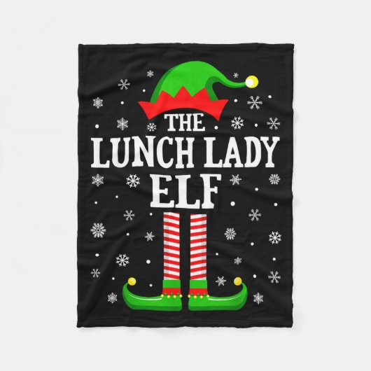 Lunch Lady Elf Funny Christmas Family Matching  Fleece Deken (Voorkant)