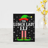Lunch Lady Elf Funny Christmas Family Matching  Kaart (Gele Bloem)