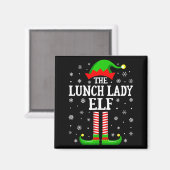 Lunch Lady Elf Funny Christmas Family Matching  Magneet (Voorkant / Achterkant)