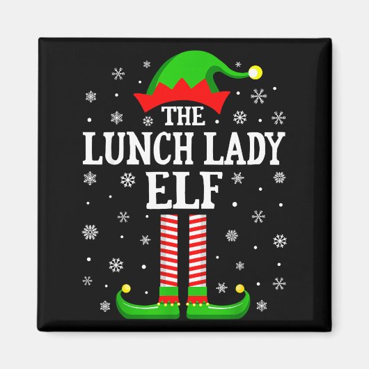 Lunch Lady Elf Funny Christmas Family Matching  Magneet (Voorkant)