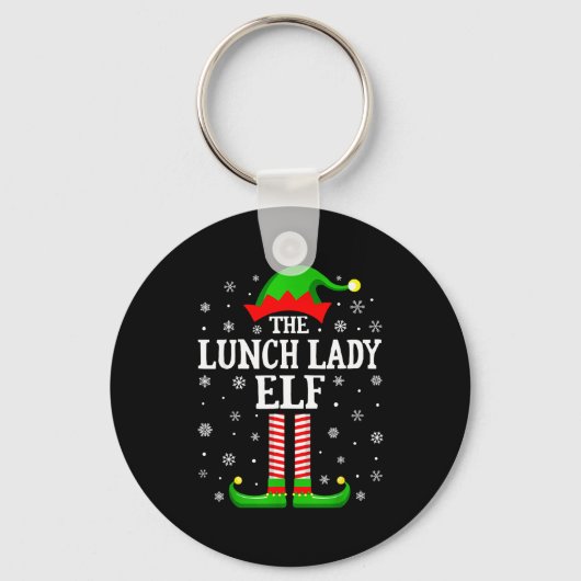 Lunch Lady Elf Funny Christmas Family Matching  Sleutelhanger (Voorkant)