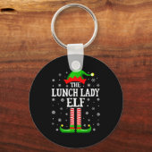 Lunch Lady Elf Funny Christmas Family Matching  Sleutelhanger (Voorkant)