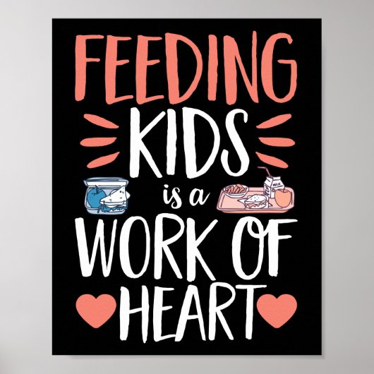 Lunch Lady Feeding Kids Is A Work Of Heart Lunch Poster (Voorkant)