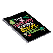 Lunch Lady Funny terug naar schoolcafetariër Notitieboek (Rechterzijde)