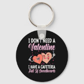 Lunch Lady Gift Co. Funny Valentine's Day - Black  Sleutelhanger (Voorkant)