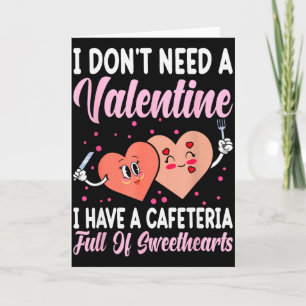 Lunch Lady Gift Co. Grappige Valentijnsdag - Zwart Kaart