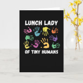 Lunch Lady Gift School Cafeteria Kaart (Gele Bloem)