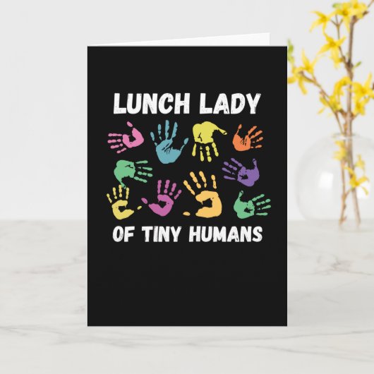 Lunch Lady Gift School Cafeteria Kaart (Gele Bloem)