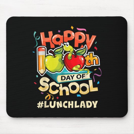 Lunch Lady Happy 100ste schooldag Muismat (Voorkant)