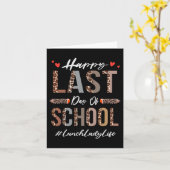 Lunch Lady Happy Last Day School Summer Funny L Kaart (Gele Bloem)