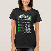 Lunch Lady Hourly Rate Cafeteria Worker T-shirt (Voorkant)