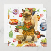 Lunch Lady is serving food  Bedankkaart (Voorkant / Achterkant)