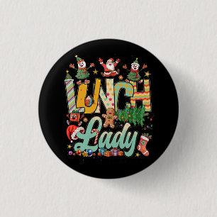Lunch Lady kerstboom - kerstkerstkerstkerstman met Ronde Button 3,2 Cm