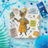 Lunch Lady Life Coach  Cat Lovers Cafeteria Party Papieren Bordje (Feest)