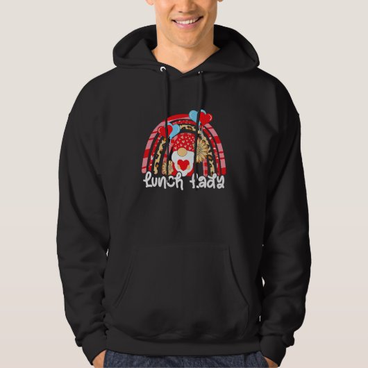 Lunch Lady Love Valentine's Day Gnome Cafeteria He Hoodie (Voorkant)