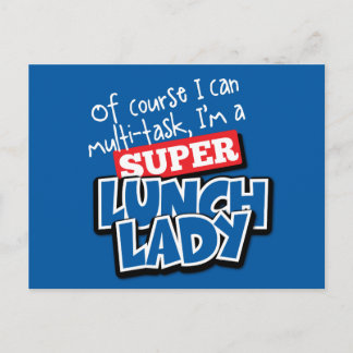 Lunch Lady, natuurlijk kan ik multitasken.. Briefkaart