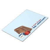 Lunch Lady of Teacher Gift Brown Bag Apple Milk Notitieblok (Schuin)