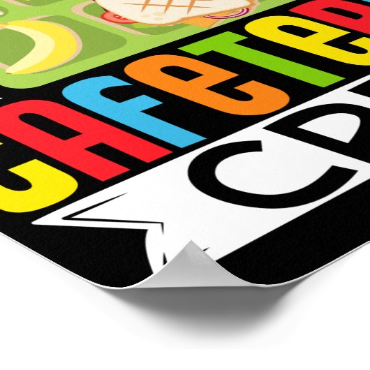 Lunch Lady ondersteunt uw lokale cafeteria Crew Lu Poster (Hoek)