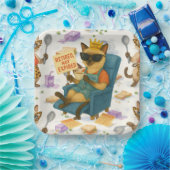 Lunch Lady Retirement for Cat Lovers Cafeteria  Papieren Bordje (Feest)