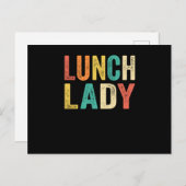 Lunch Lady Retro stijl Briefkaart (Voorkant / Achterkant)
