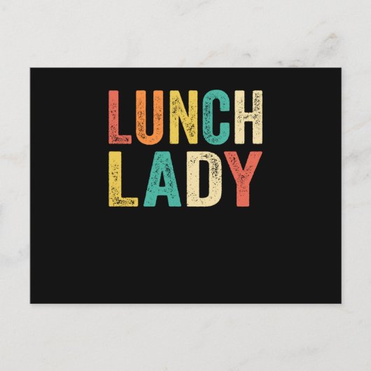 Lunch Lady Retro stijl Briefkaart (Voorkant)