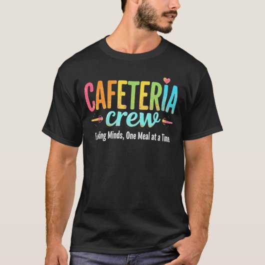 Lunch Lady School Cafeteria Crew Fueling Minds Mea T-shirt (Voorkant)