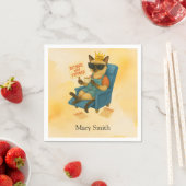 Lunch Lady serveert eten voor kattenliefhebbers Servet (Insitu)