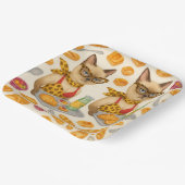 Lunch Lady Serving food  for Cat Lovers Cafeteria  Papieren Bordje (Gebogen)