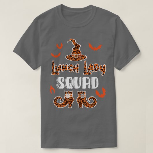 Lunch Lady Squad Leopard Witch's Pet Halloween Lun T-shirt (Design voorkant)