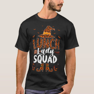 Lunch Lady Squad Leopard Witch's Pet Halloween Lun T-shirt