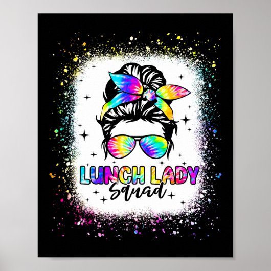 Lunch Lady Squad Messy Bun Meisje Eerste Dag Terug Poster (Voorkant)