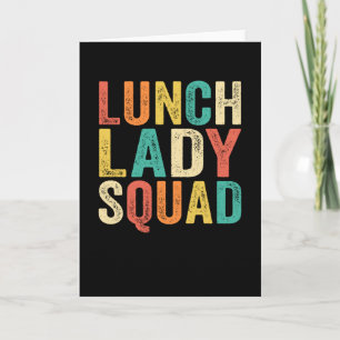 Lunch Lady Squad School Cafeteria Retro  Kaart