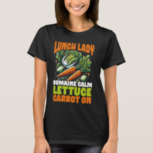 Lunch Lady Squad School Kantine Vrouw Cafetaria W T-shirt