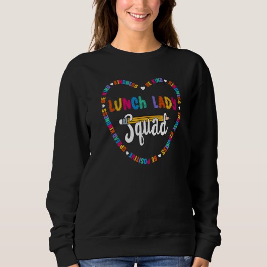 Lunch Lady Squad Team Be Sind School Lunch Lady Te Trui (Voorkant)