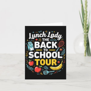Lunch Lady Terug naar school 2025 Tour Food Humor  Kaart