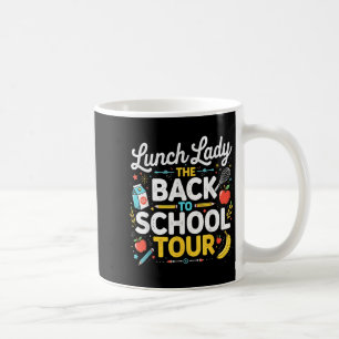 Lunch Lady Terug naar school 2025 Tour Food Humor Koffiemok