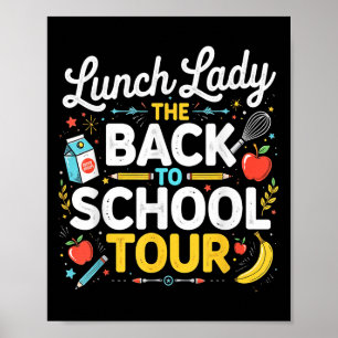 Lunch Lady Terug naar school 2025 Tour Food Humor  Poster