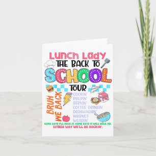 Lunch Lady Terug naar school Tour Cafetaria Crew Kaart