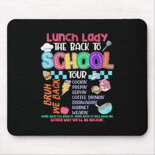 Lunch Lady Terug naar school Tour Cafetaria Crew Muismat