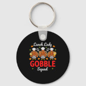 Lunch Lady Thanksgiving Funny Gobble Squad  Sleutelhanger (Voorkant)