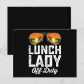 Lunch Lady van dienst zonnebril laatste dag van de Briefkaart (Voorkant / Achterkant)