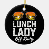 Lunch Lady van dienst zonnebril laatste dag van de Keramisch Ornament (Voorkant)