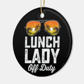 Lunch Lady van dienst zonnebril laatste dag van de Keramisch Ornament (Links)