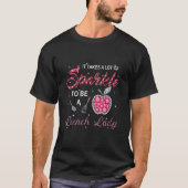 Lunch Lady Woman Cafeteria Worker haalt Sparkle Gi T-shirt (Voorkant)