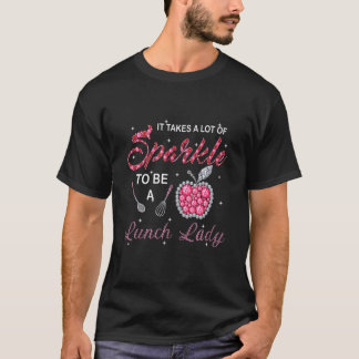 Lunch Lady Woman Cafeteria Worker haalt Sparkle Gi T-shirt