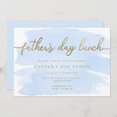 Lunch met Blue Waterverf Vaderdag Kaart (Voorkant / Achterkant)
