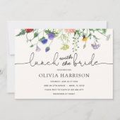 Lunch met de uitnodiging van de Bride Wildflower S (Voorkant)