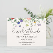 Lunch met de uitnodiging van de Bride Wildflower S (Staand voorkant)
